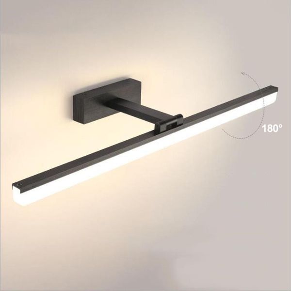 

modern minimalist black line led bathroom mirror front lamp, vanity cabinet wall lamp