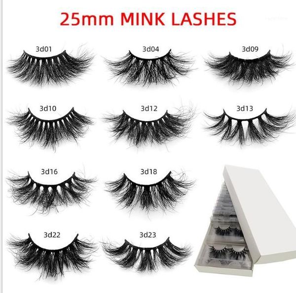 

whloesale 25mm 3d mink lashes fluffy in bulk dramatic long natural eyelashes makeup eyelashes1