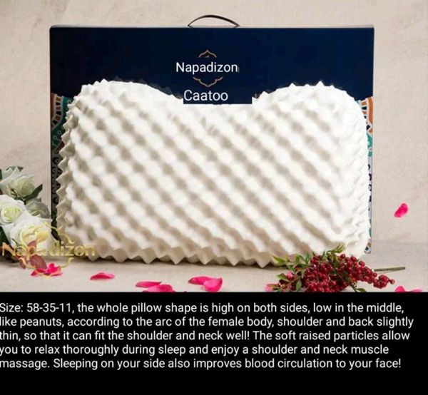 

pillow napadizon orthopedic natural latex bed sleeping ergonomic soft cervical neck protect massage