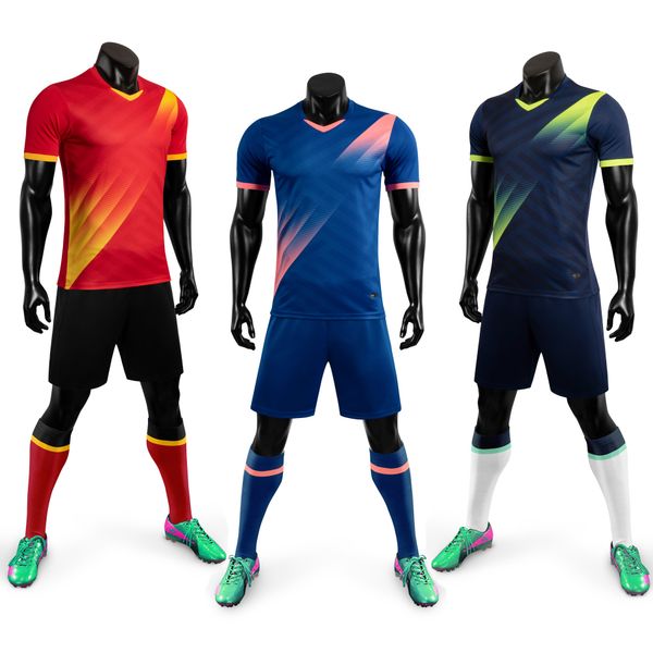 

football jerseys sets for men kid , soccer uniforms jersey shorts , futbal training sports kits tracksuit diy customize m8620, Black