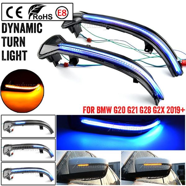 

emergency lights 1 pair mirror indicator turn signal light dynamic blinker for g20 g21 g28 g2x 2021
