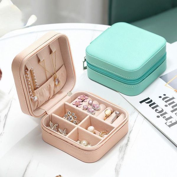 

storage bags jewelry organizer travel box portable earring bracelet necklace tray holder container tabledecor
