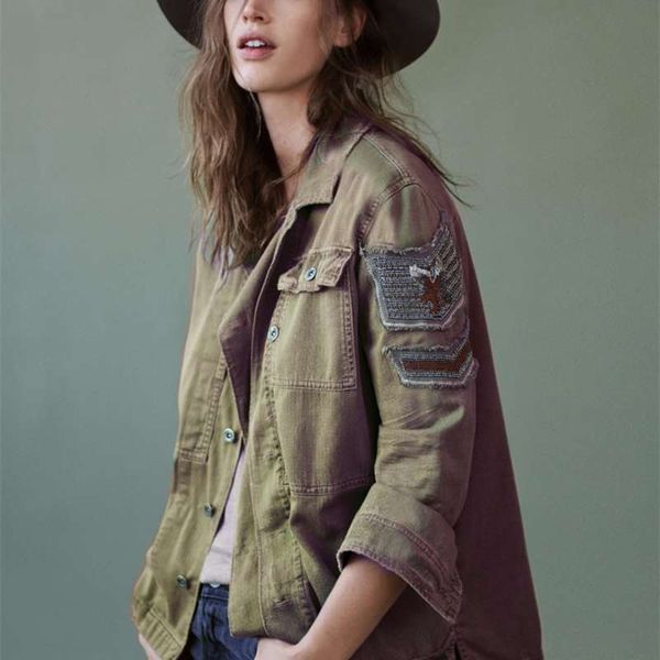 

women's fashion jackets people uniform casual cool vintage frayed cotton long coat winter outwear 210928, Black;brown