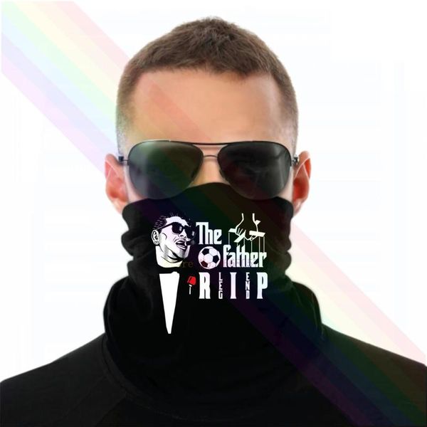 

scarves rip legend the football father diego armando maradona logo headband scarf bandana neck warmer unisex, Blue;gray