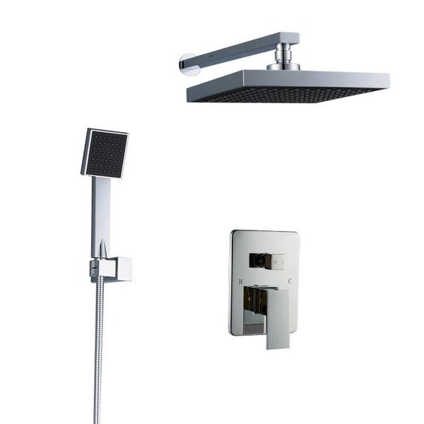

bathroom shower set chrome rainfall showerhead abs ceiling system mixer faucets sets