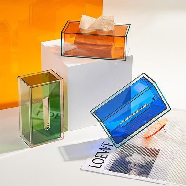 

tissue boxes & napkins acrylic box simple and high-value rainbow pumping