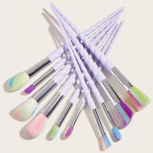 

makeup brushes 10pcs facial brush blush professional powder foundation eyeshadow cosmetics tools drop