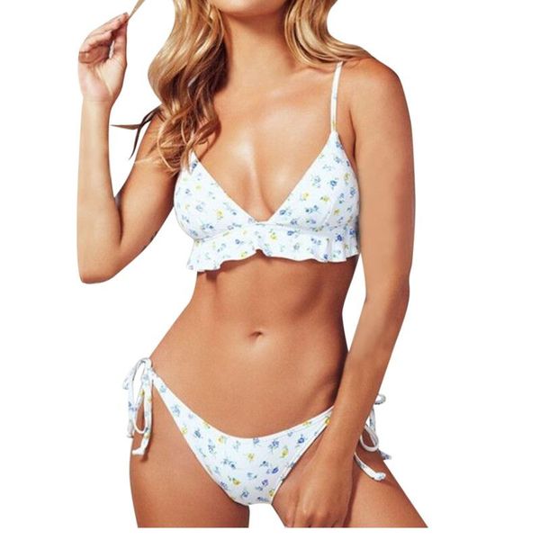 

women's swimwear women push up bra bathing suit v neck bikini street style set print bikinis maillot de bain femme, White;black