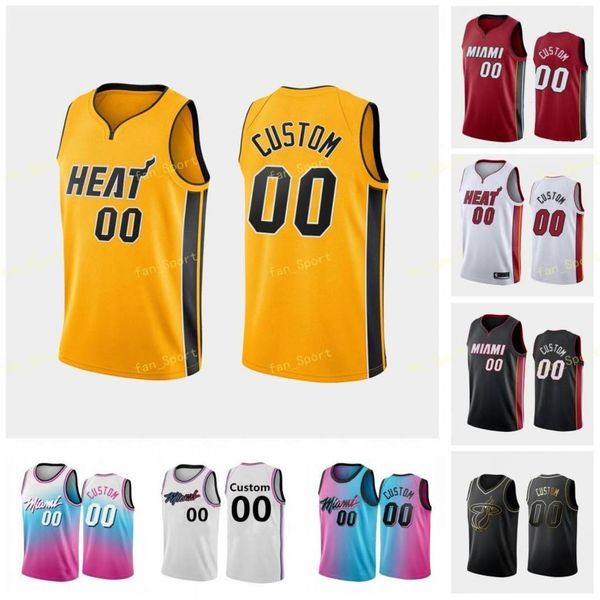 

city earned edition custom printed victor 4 oladipo jimmy 22 butler bam 13 adebayo tyler 14 herro kendrick 25 nunn basketball jerseys men, Black;red