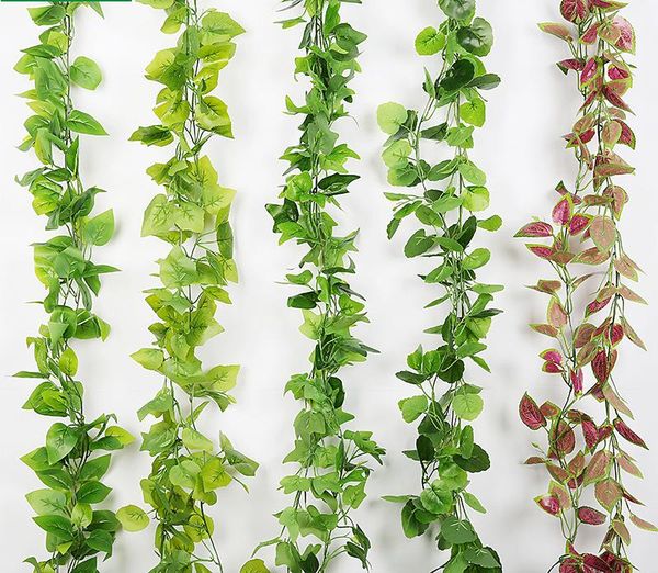 

decorative flowers & wreaths artificial plant green vine wedding arch decoration winding home restaurant garden balcony ceiling diy