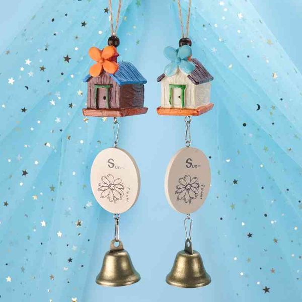 

resin clover house creative wind chime home pendant student gift batch