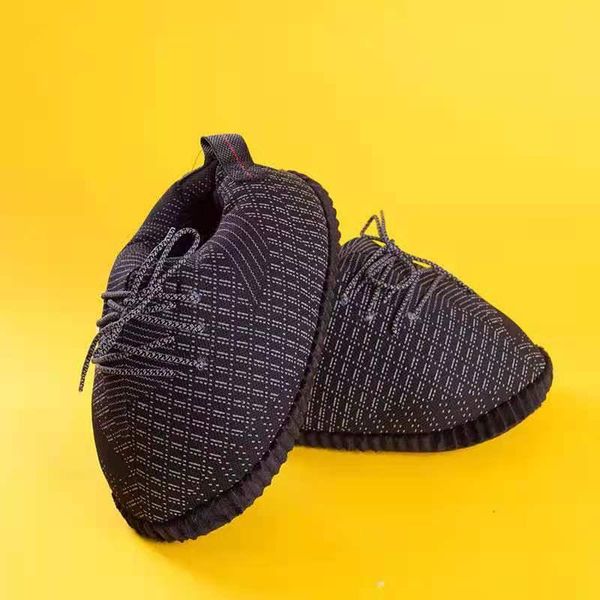 

men /ladies winter warm home slides size 34-45 snug sneakers women's indoor slippers big cotton shoes male fur, Black