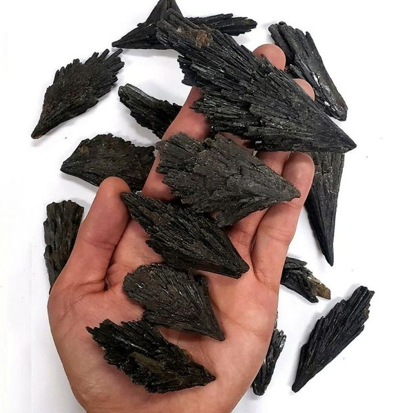

decorative objects & figurines natural black tourmaline bulk kyanite crystal blades fan shape reiki healing quartz mineral