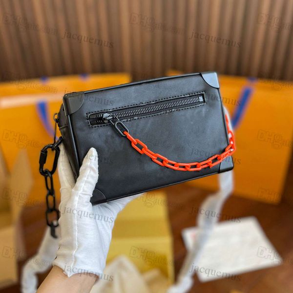 

20colors soft trunk bag fashion men women designer mini canvas genuine leather cross body bags taurillon cowhide messenger mag shoulder bag