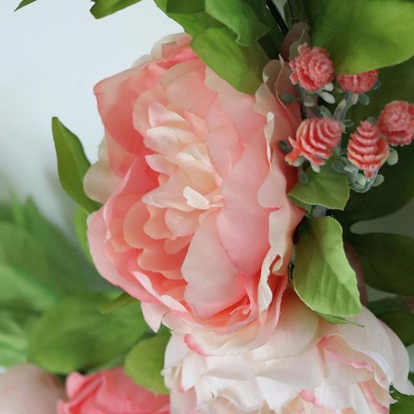 

peony wood bead wreath emulation creative wedding decoration home wall garland primary color beads hand a9lb decorative flowers & wreaths