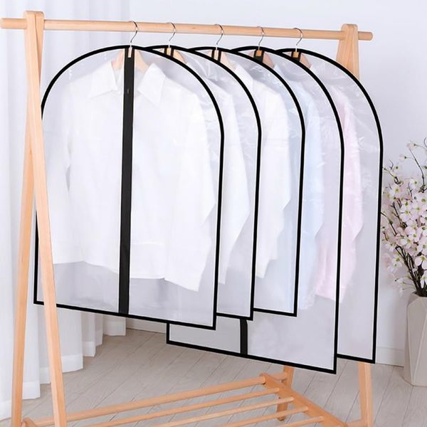 

clothing & wardrobe storage 5pcs/set transparent covers garment suit dress jacket clothes coat dustproof cover protector travel bag dust