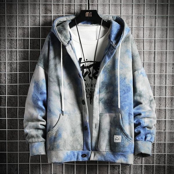 

men's hoodies & sweatshirts 2021 spring autumn hooded men fashioned button youth large size m-5xl loose cardigans hoodie drop, Black