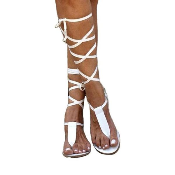 

sandals summer flip flops gladiator shoes beach cross woman slip on flats casual women zapatos de mujer, Black