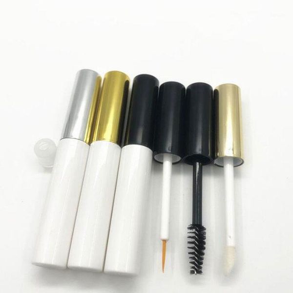 

storage bottles & jars 5ml white mascara tube gorgeous lip gloss containers empty cosmetic refillable eyeliner brush packaging 25pcs/lot