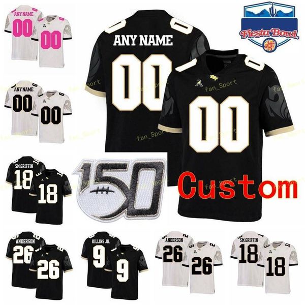 

ncaa college jerseys ucf knights 3 brandon wimbush 30 greg mccrae 4 trequan smith 5 blake bortles 16 tre nixon custom football stitched, Black