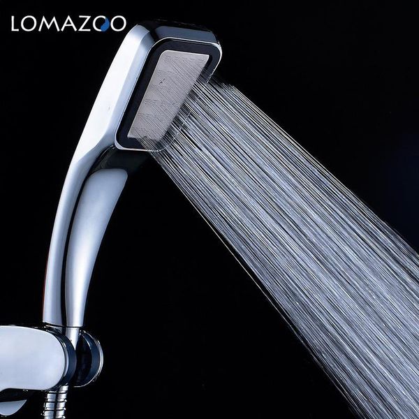 

bathroom shower heads lomazoo high pressure handheld head chrome-plate panel streamline water saving square hand hold 300 holes
