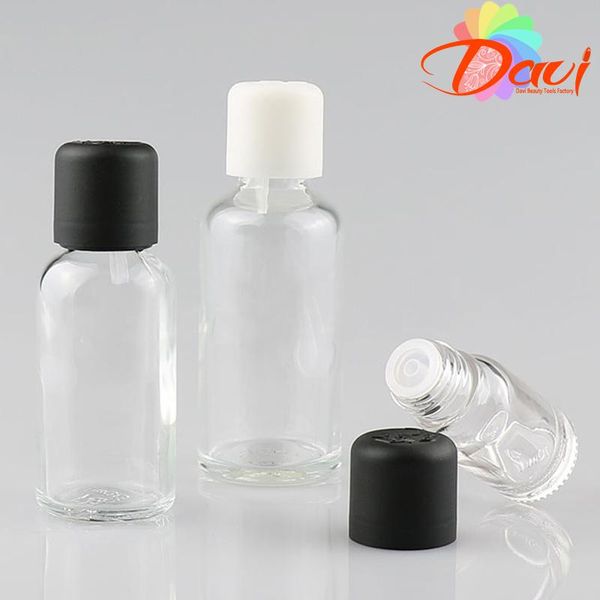 

storage bottles & jars clear glass oil bottle double children safety press open drop refill essence basic massage face body oils perf
