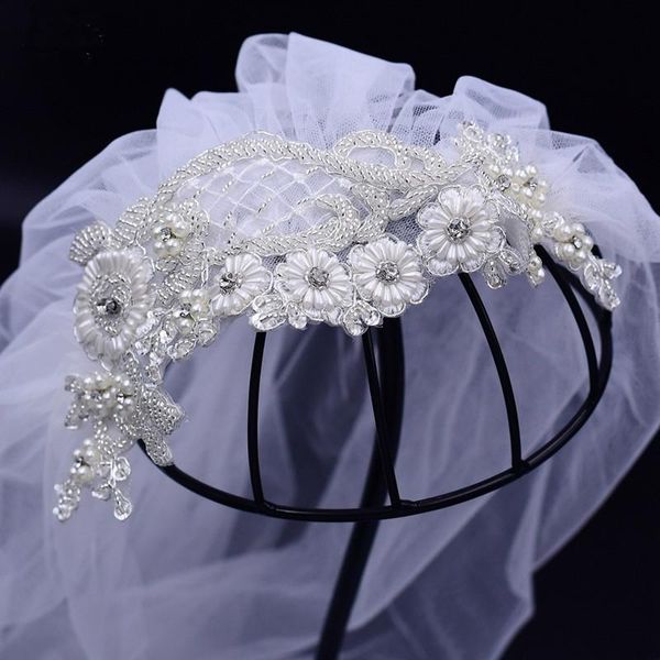 

bridal veils tulle with comb accessories for women wedding party dress up pearl girlfriend long, Black