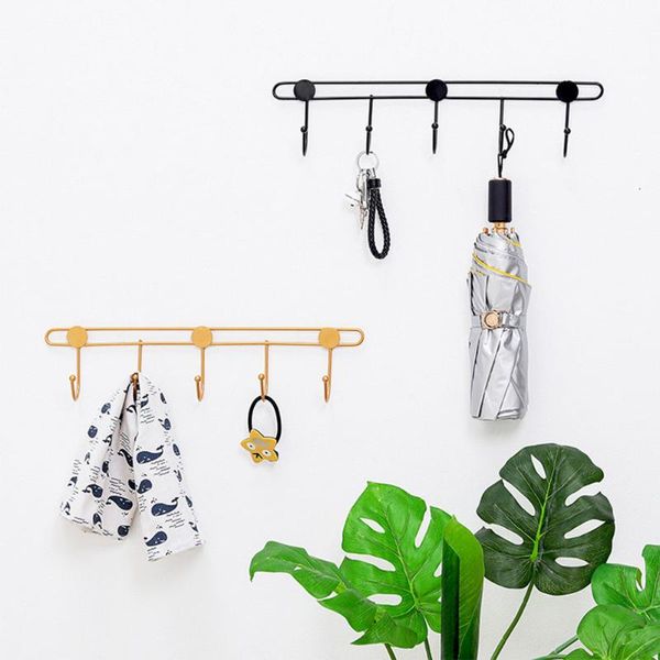 

hooks & rails wall mounted nordic metal hook decoration bedroom multifunctional hanger door back coat rack key