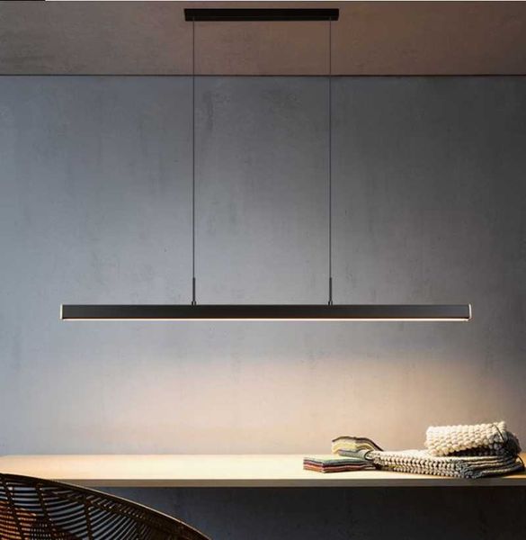 

pendant lamps minimalist dining room chandelier modern led long table bar nordic office lamp