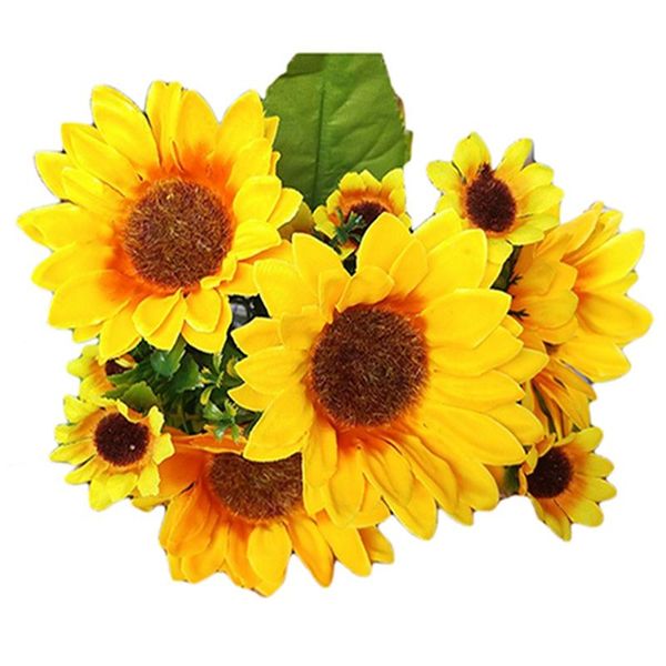 

artificial sunflower flower plastic simulation bouquet flowers decoration for wedding party restaurant home decor sashes