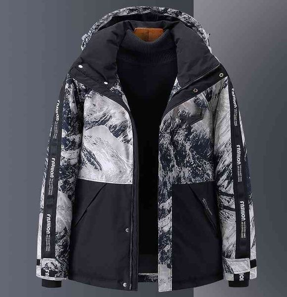

Men's Down & Parkas Mens Jackets Winter Puffer Jacket Hooded Thick Coat Designer Sports Luxury Men Couples Parka Top Quality Winters Co, Black