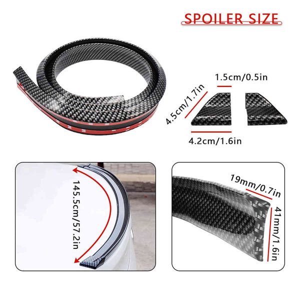 

universal 5d carbon fiber spoilers 1.5m diy refit spoiler car styling for bmw toyota honda kia hyundai opel mazda ford skoda new