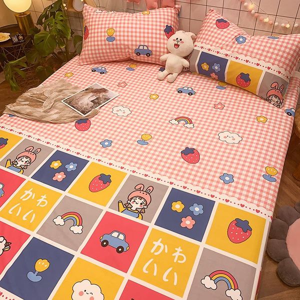 

sheets & sets pure cotton bed sheet+2pcs cases 2021 decor home textile bedding coverlet flat sheet flower cover soft warm