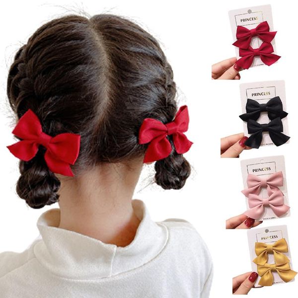 

hair accessories korean sweet children hairpins bowknot hairclips for girls safty barrettes hairgrip side clip headwear kids, Slivery;white
