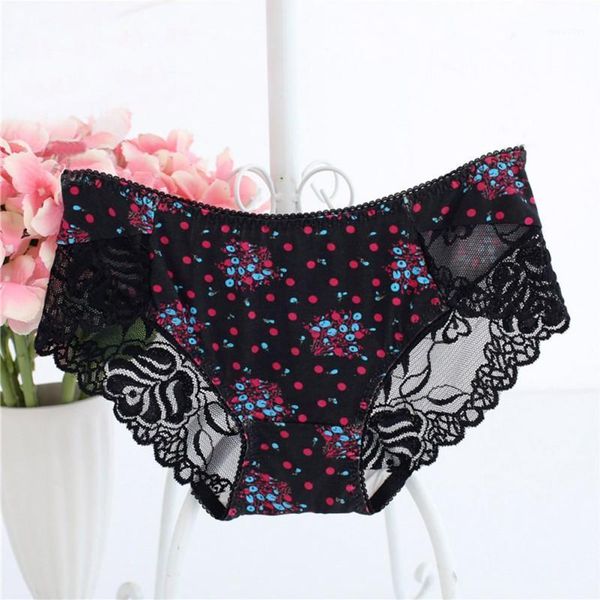 

women's panties women underwear transparent briefs breathable seamless lace mid-rise lingerie, Black;pink