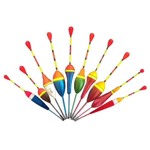 

fishing accessories 10pcs floats set buoy bobber light stick fluctuate mix color size float for gadget