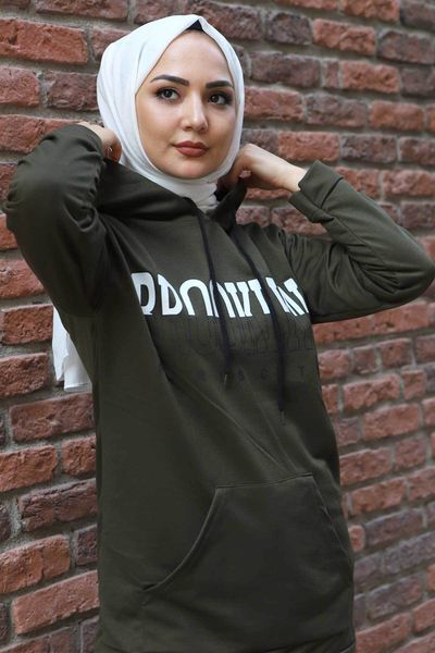 

women's jackets women hooded sweatshirt tunic islamic muslim clothing made in turkey four season collection 14031 uovc, Black;brown