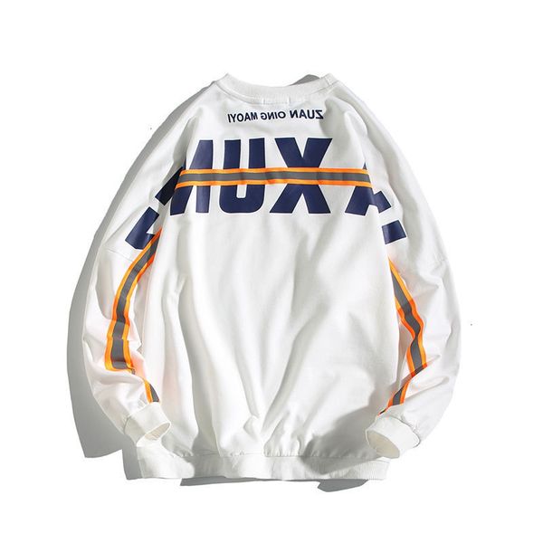 

round 2021 autumn cloth ne letter printing trendy brand loose street handsome youth coat men's wear, Black