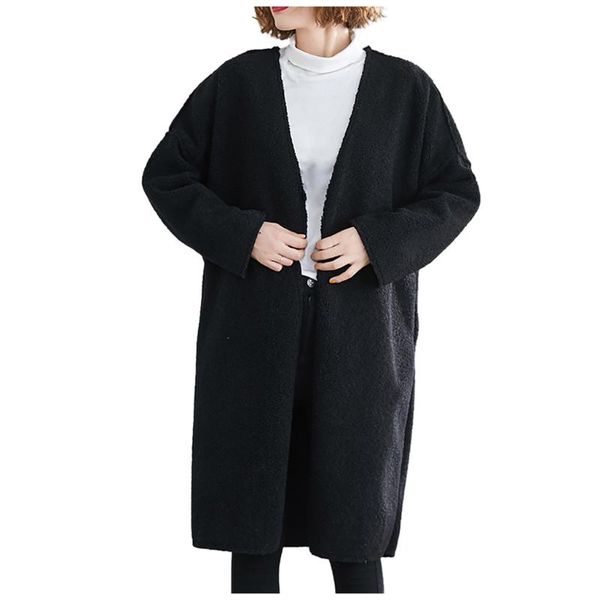 

women's jackets women jacket womens winter vintage casual long sleeve ladies outwear overcoat cardigan coats 40, Black;brown