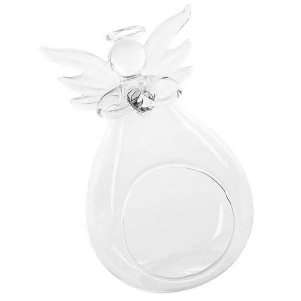 

candle holders 1pc stick holder table glass angel candlestick (transparent)