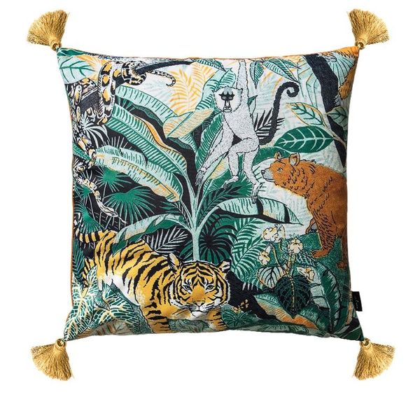 

cushion/decorative pillow dunxdeco artistic jungle animal collection couch cushion cover decorative case luxury american style sofa chair co