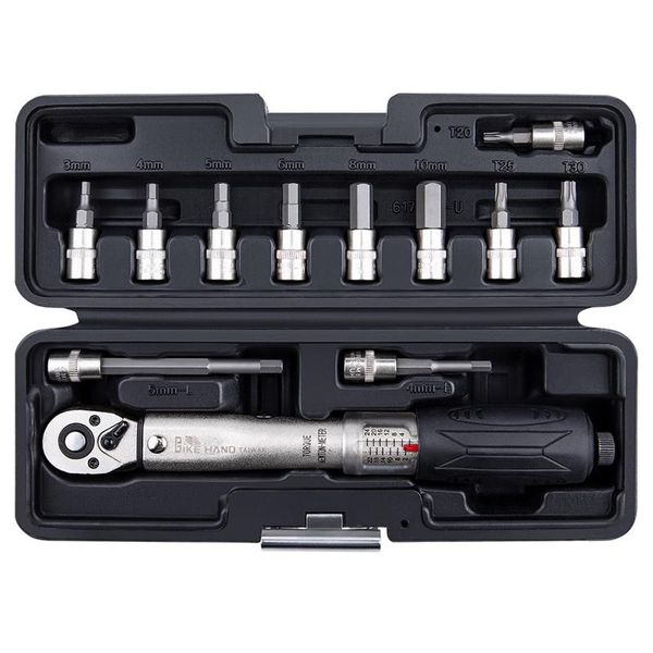 

tools bikehand yc-617-2st 1/4'' bike torque wrench kit 2-24 nm fix set multifunction bicycle repair for mtb road bikes