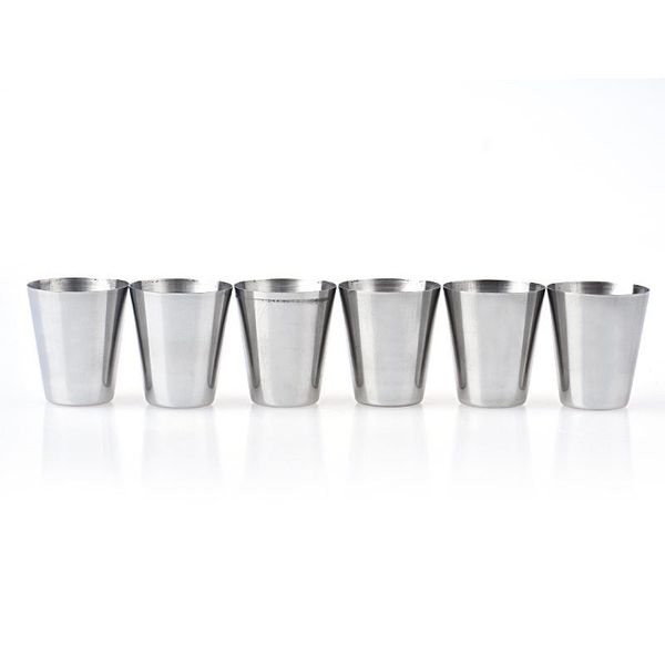 

pcs stainless steel cup teacup cola beverage water tumbler space saving stacking camping cups & saucers