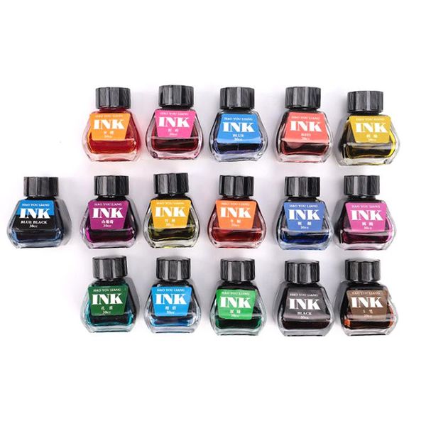 

fountain pens 30ml glass smooth writing pen ink refill school student stationery