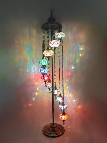 

turkish mosaic floor lamp 11 globe lamps