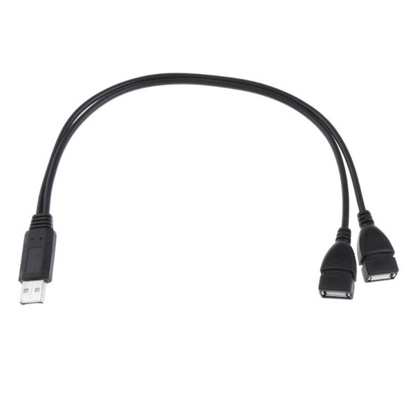 

hubs 30cm usb a male to 2port female y-splitter extension adapter cable