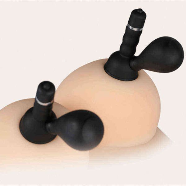 NXY Pump Toys Succhiare il capezzolo Massaggiatore Stimolazione del seno Manuale Gioco del sesso per adulti Pompino Porno Coppia Flirt Nero 1126