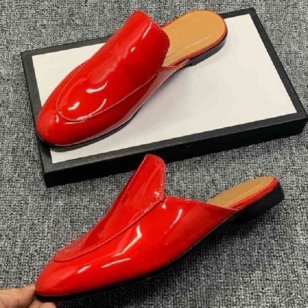 

flat fashion mules for natural leather pointed toe slip on sandalias slipper summer sandals women's shoes new, Black