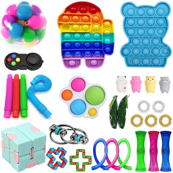 

Fidget Toys Anti Stress Set Stretchy Strings Pop It Popit Gift Pack Adults Children Squishy Sensory Antistress Relief Figet Toys