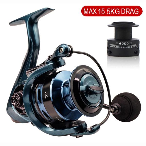 

baitcasting reels 7000 series 14+1bb fishing reel 5.5:1 4.7:1 gear ratio max drag 15.5kg high speed spinning accessories -40